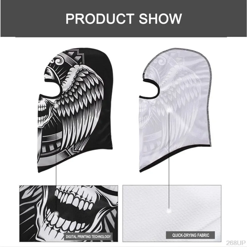 Tactical Skull Ghost Printed Full Face Mask Balaclava Halloween Ski Motorcycle